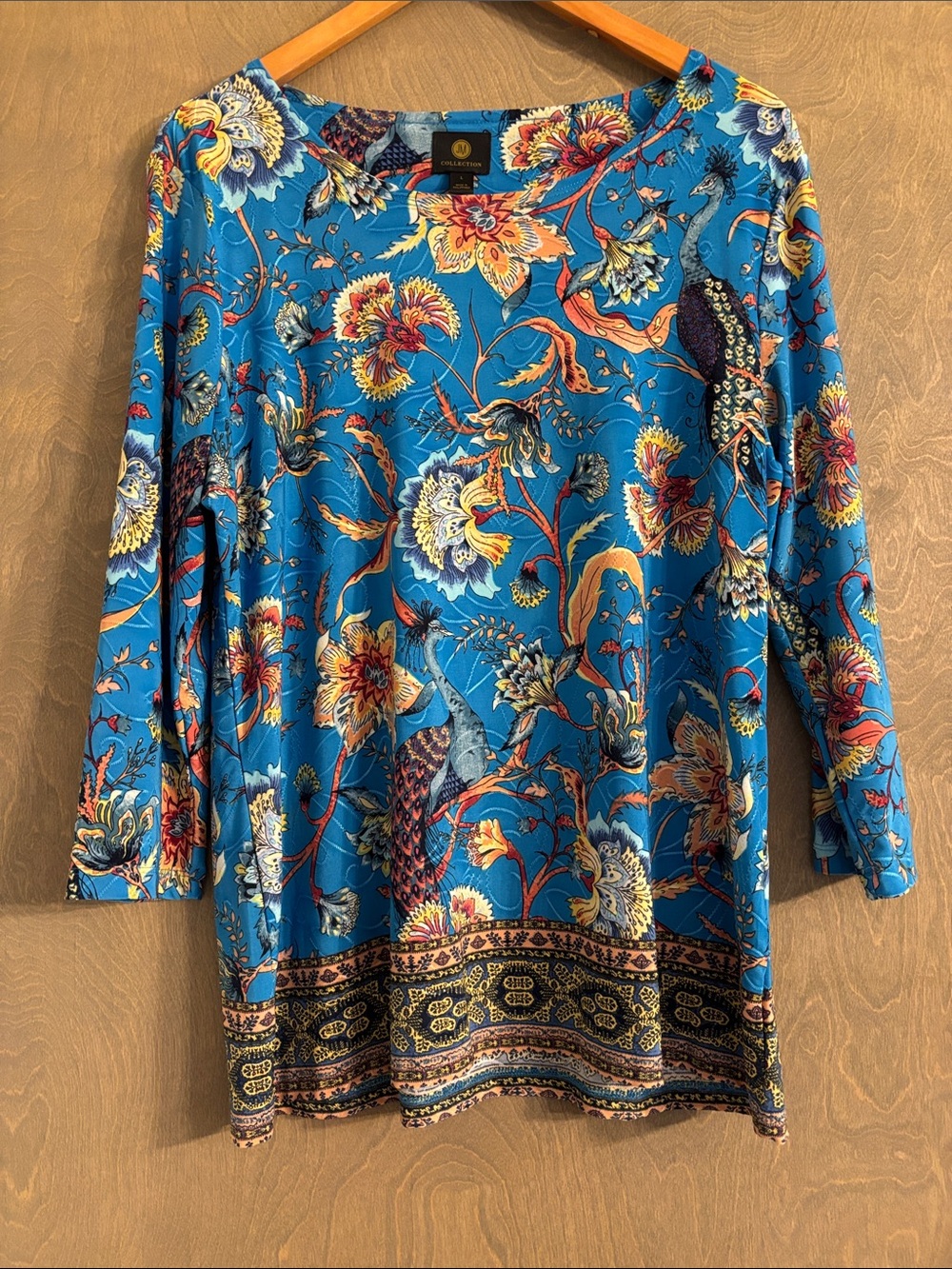 JM Collection Peacock Design Top